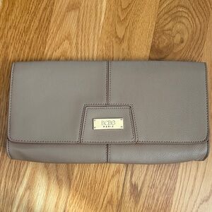 BCBG Paris Beige Leather Clutch